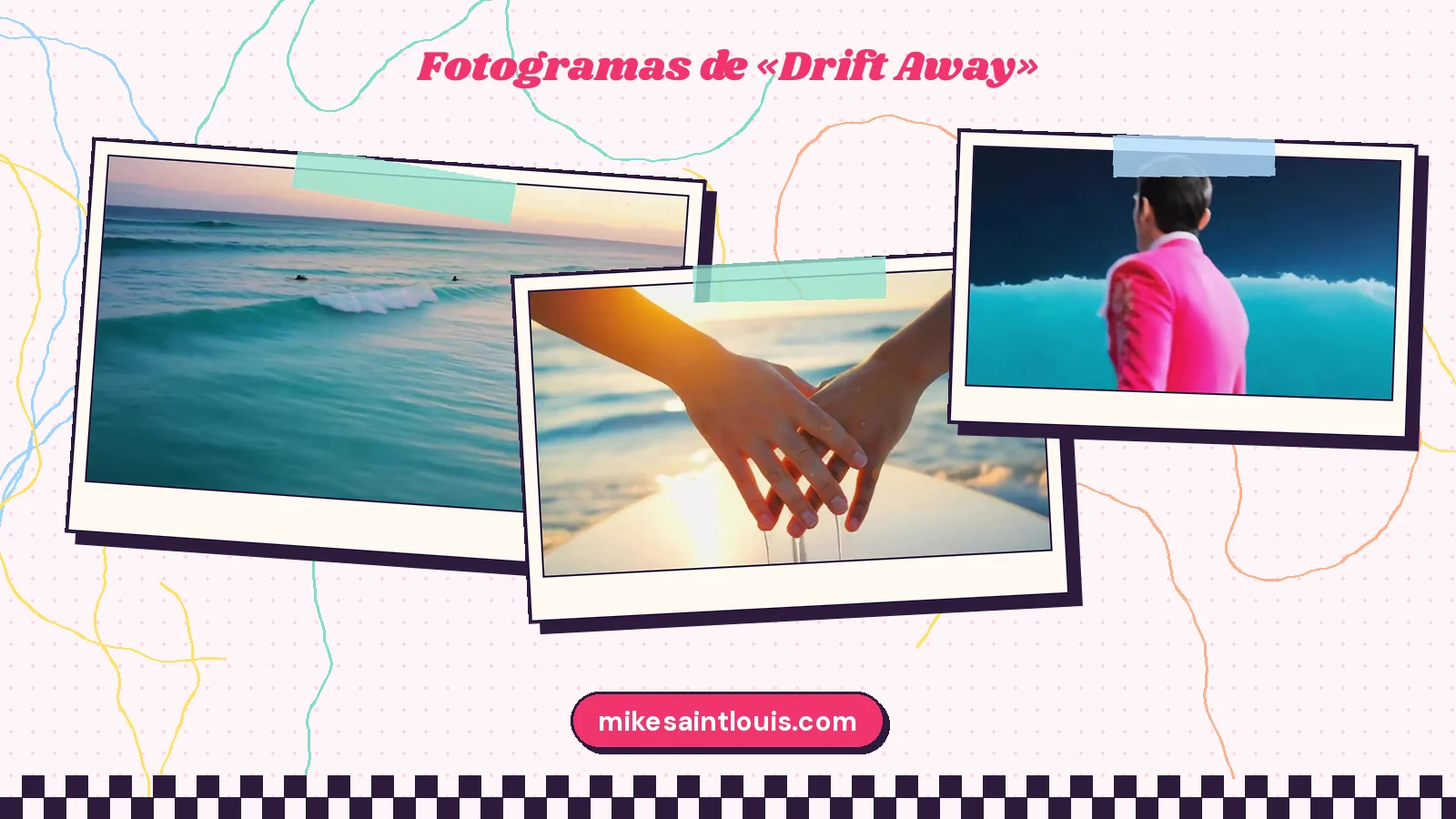Stills from the official music video for «Drift Away» by Mike Sain't Louis