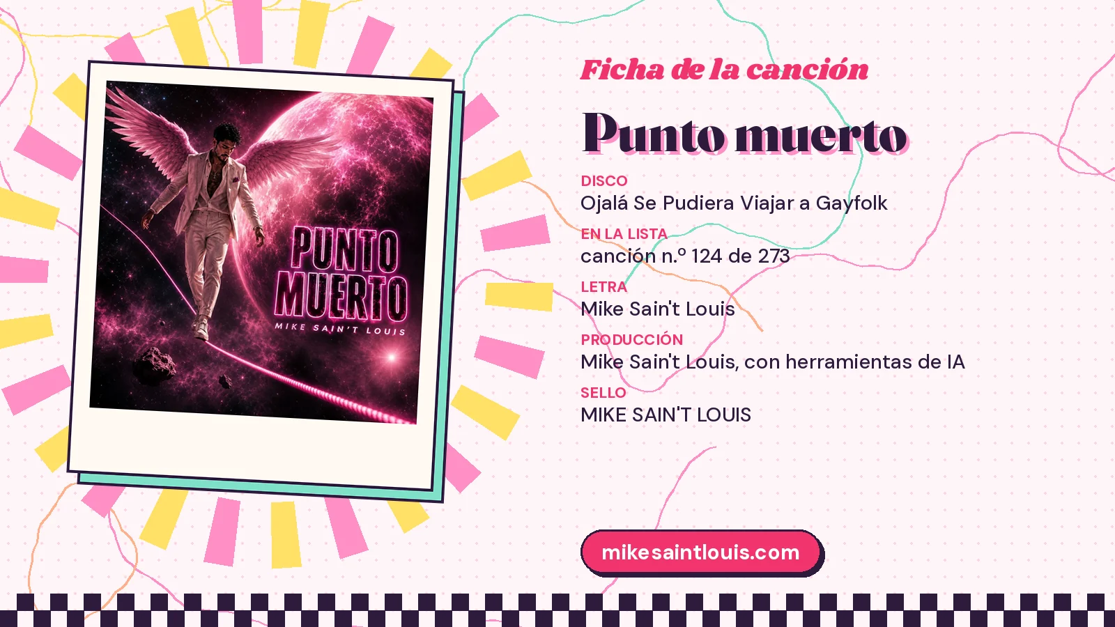 Datos de «Punto muerto»: puesto 124 de 273 en el catálogo, segundo disco de la trilogía, sello MIKE SAIN'T LOUIS