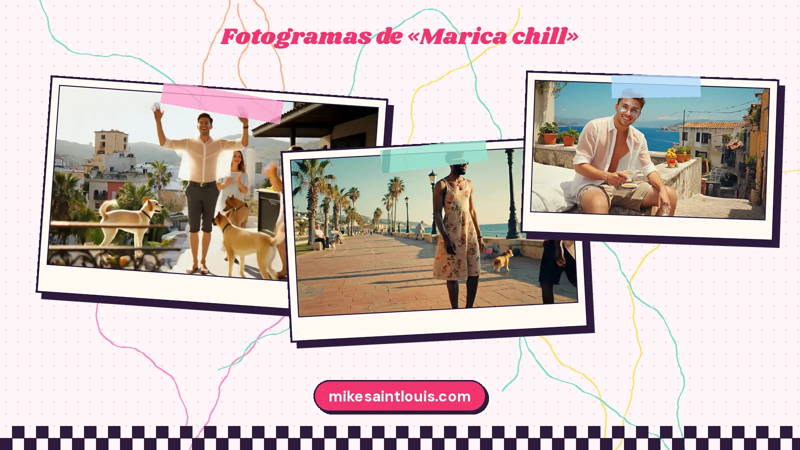 Fotogramas del videoclip oficial de «Marica chill», de Mike Sain't Louis