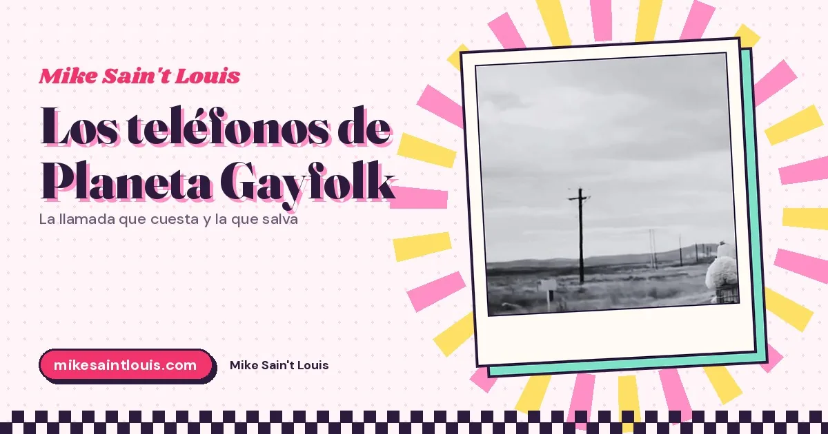 Una cabina roja bajo la lluvia, postes en la carretera y una llamada que no se termina: los teléfonos de Planeta Gayfolk