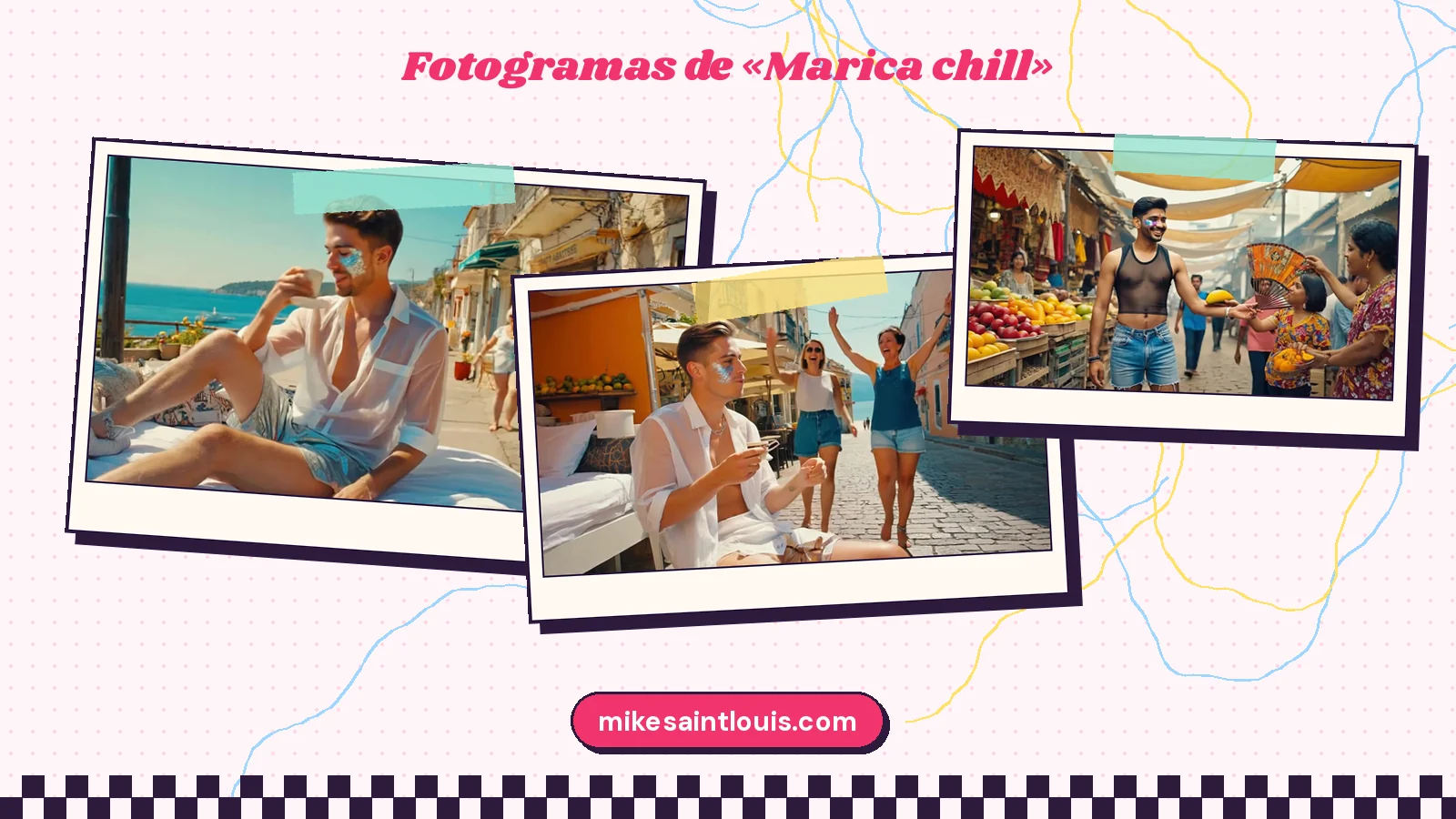 Stills from the official music video for «Marica chill» by Mike Sain't Louis