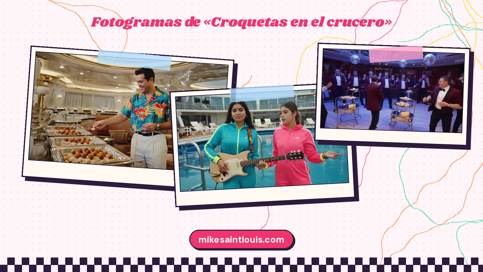 Fotogramas del videoclip oficial de «Croquetas en el crucero», de Mike Sain't Louis