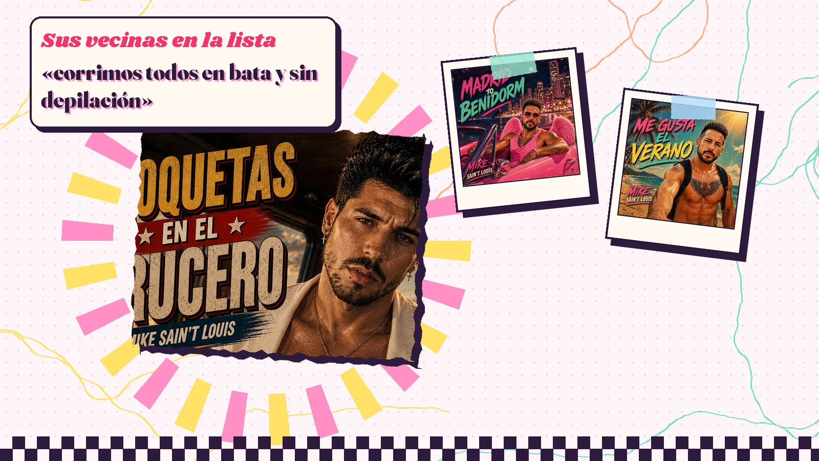 Collage con un detalle de la carátula de «Croquetas en el crucero» y las carátulas de «Madrid to Benidorm», «Me gusta el verano»