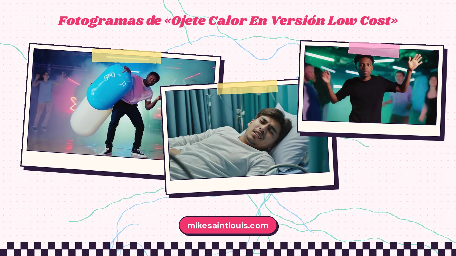 Fotogramas del videoclip oficial de «Ojete Calor En Versión Low Cost», de Mike Sain't Louis