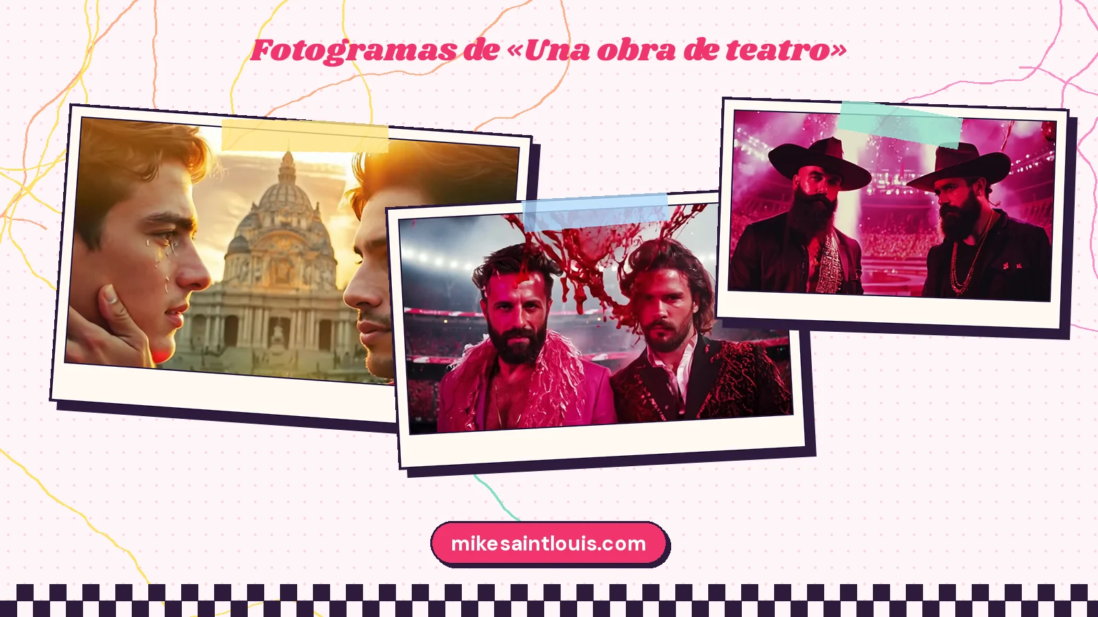 Fotogramas del videoclip oficial de «Una obra de teatro», de Mike Sain't Louis