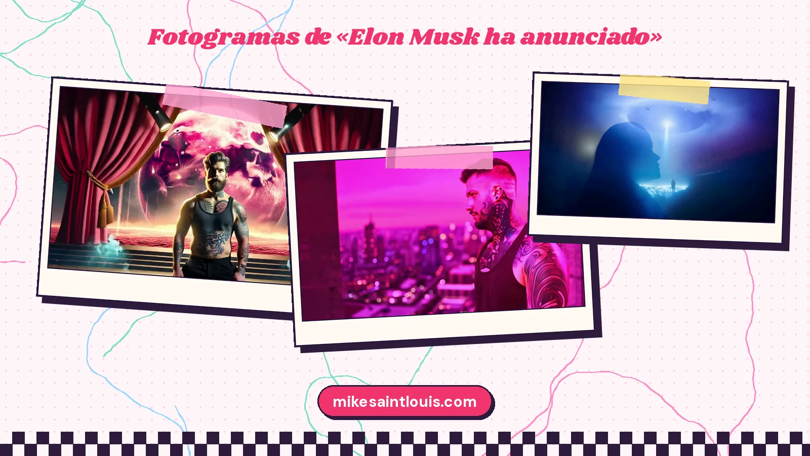 Fotogramas del videoclip oficial de «Elon Musk ha anunciado», de Mike Sain't Louis