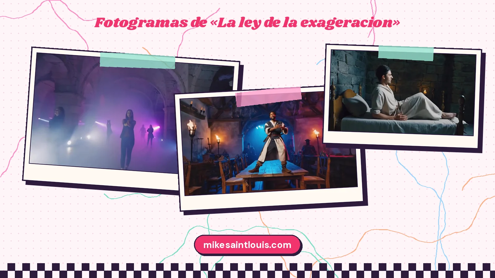 Fotogramas del videoclip oficial de «La ley de la exageracion», de Mike Sain't Louis