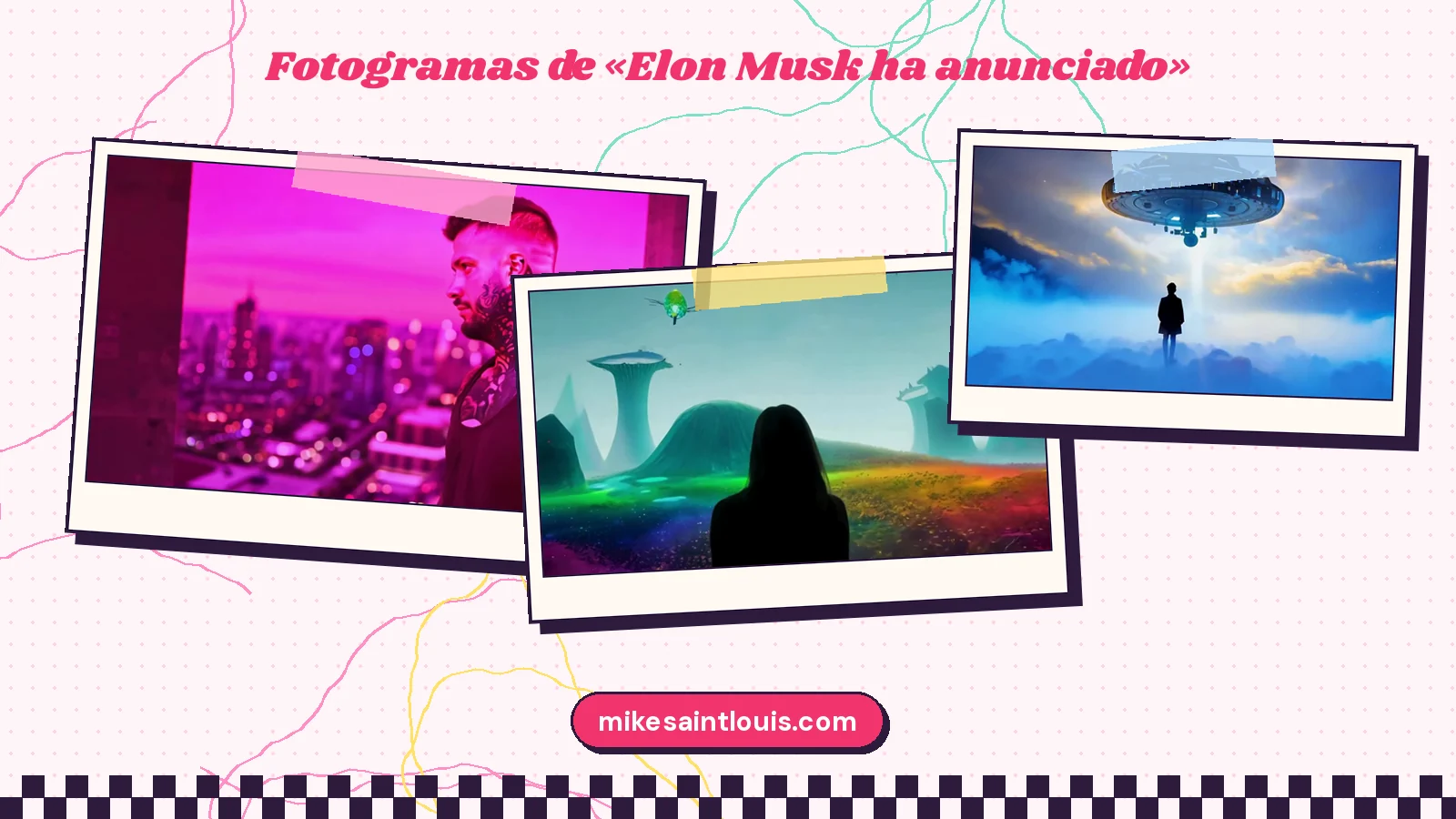 Fotogramas del videoclip oficial de «Elon Musk ha anunciado», de Mike Sain't Louis