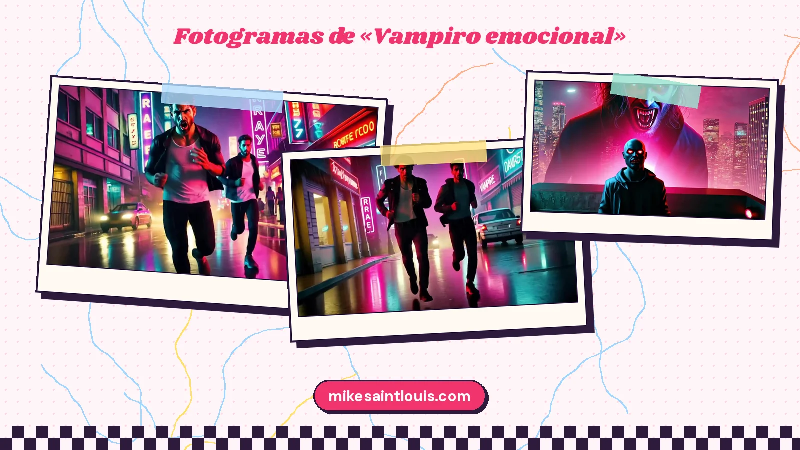 Fotogramas del videoclip oficial de «Vampiro emocional», de Mike Sain't Louis