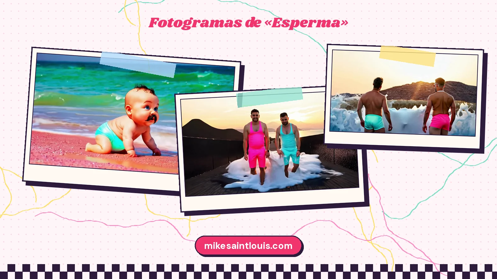 Fotogramas del videoclip oficial de «Esperma», de Mike Sain't Louis