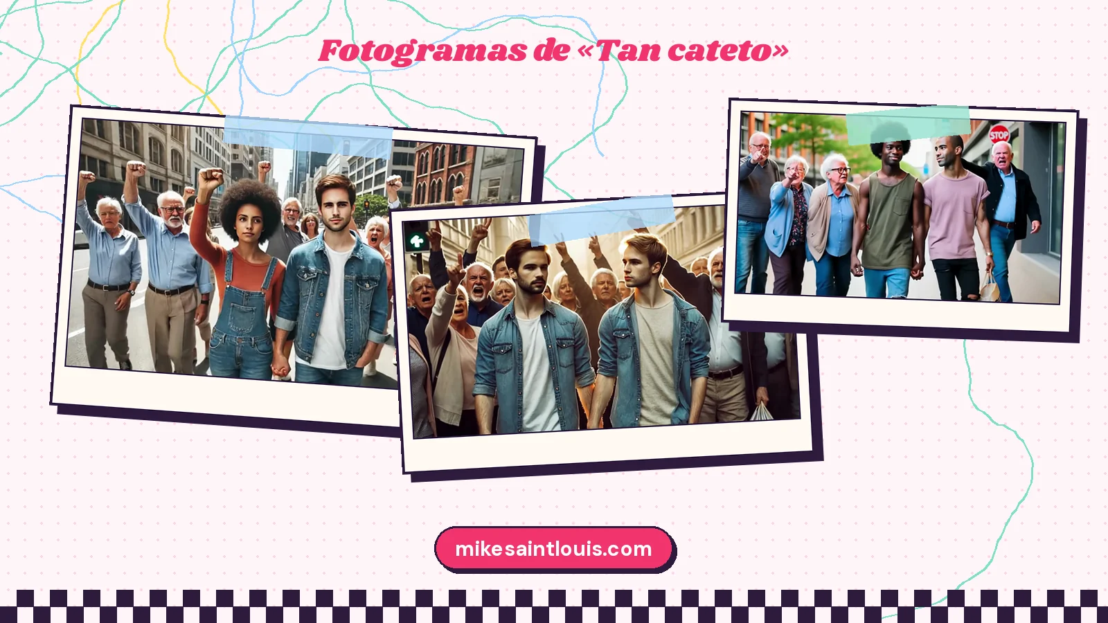 Fotogramas del videoclip oficial de «Tan cateto», de Mike Sain't Louis