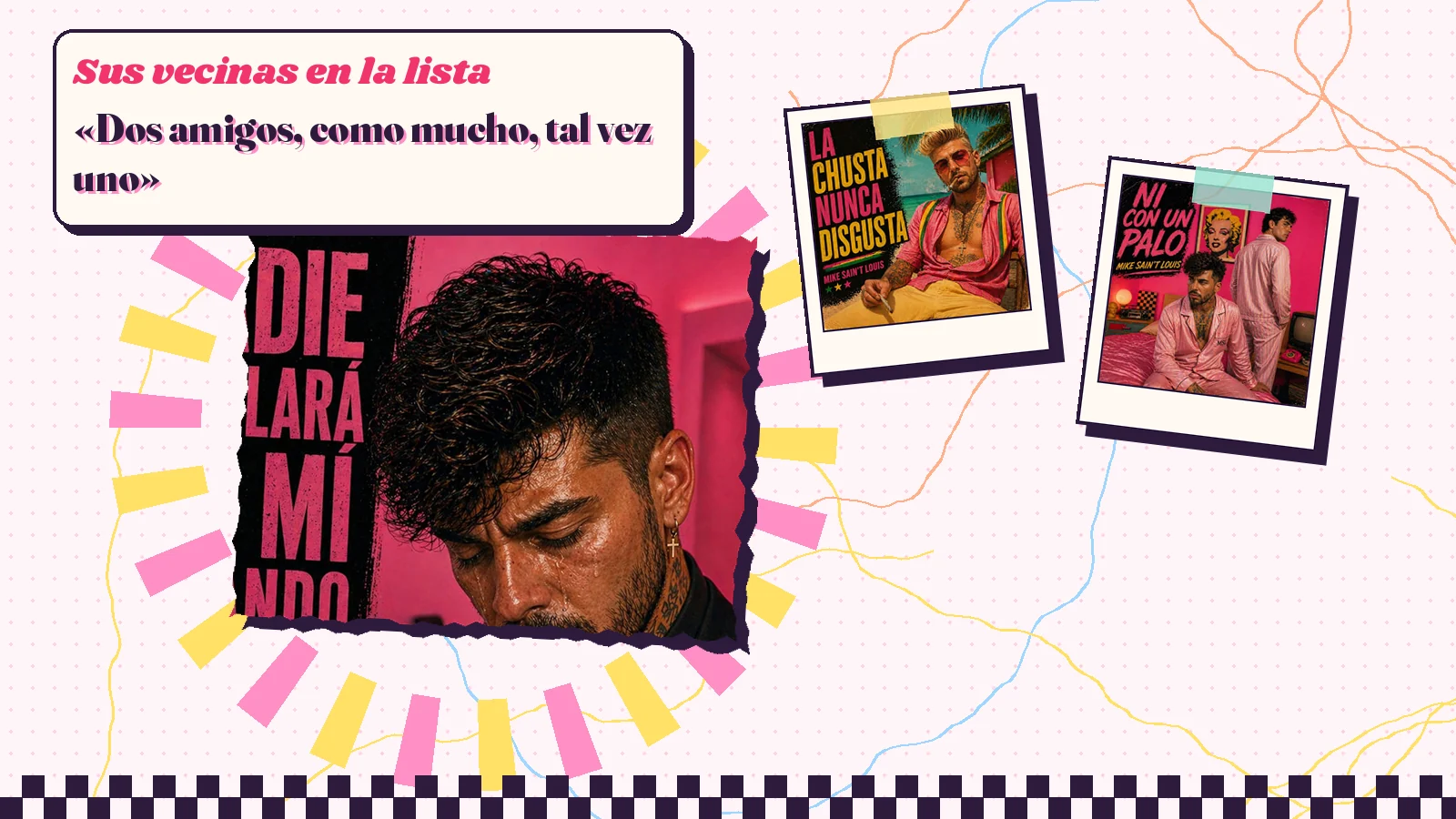 Collage con un detalle de la carátula de «Nadie hablará de mí cuando haya muerto» y las carátulas de «La chusta nunca disgusta», «Ni con un palo»