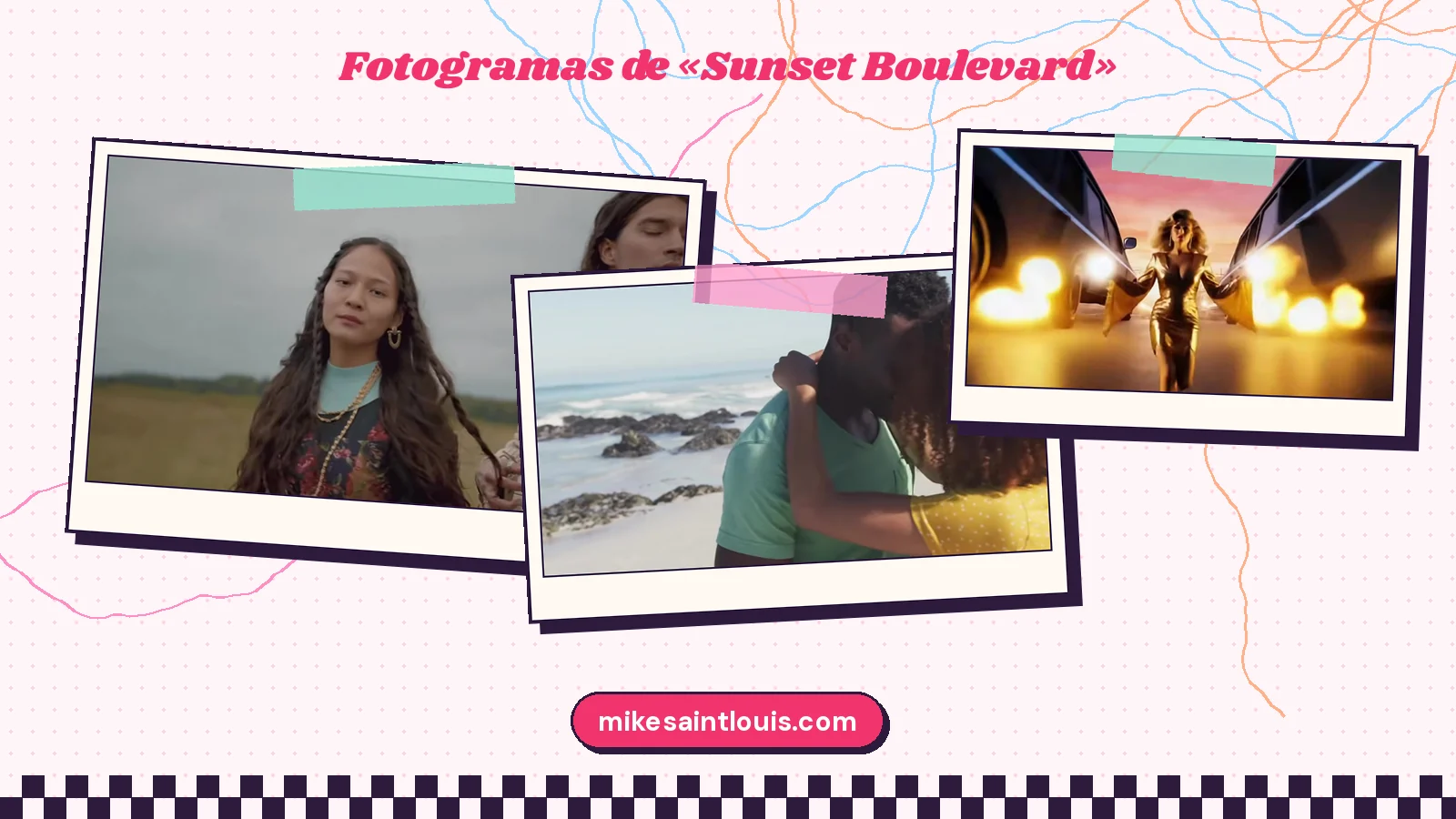 Stills from the official music video for «Sunset Boulevard» by Mike Sain't Louis