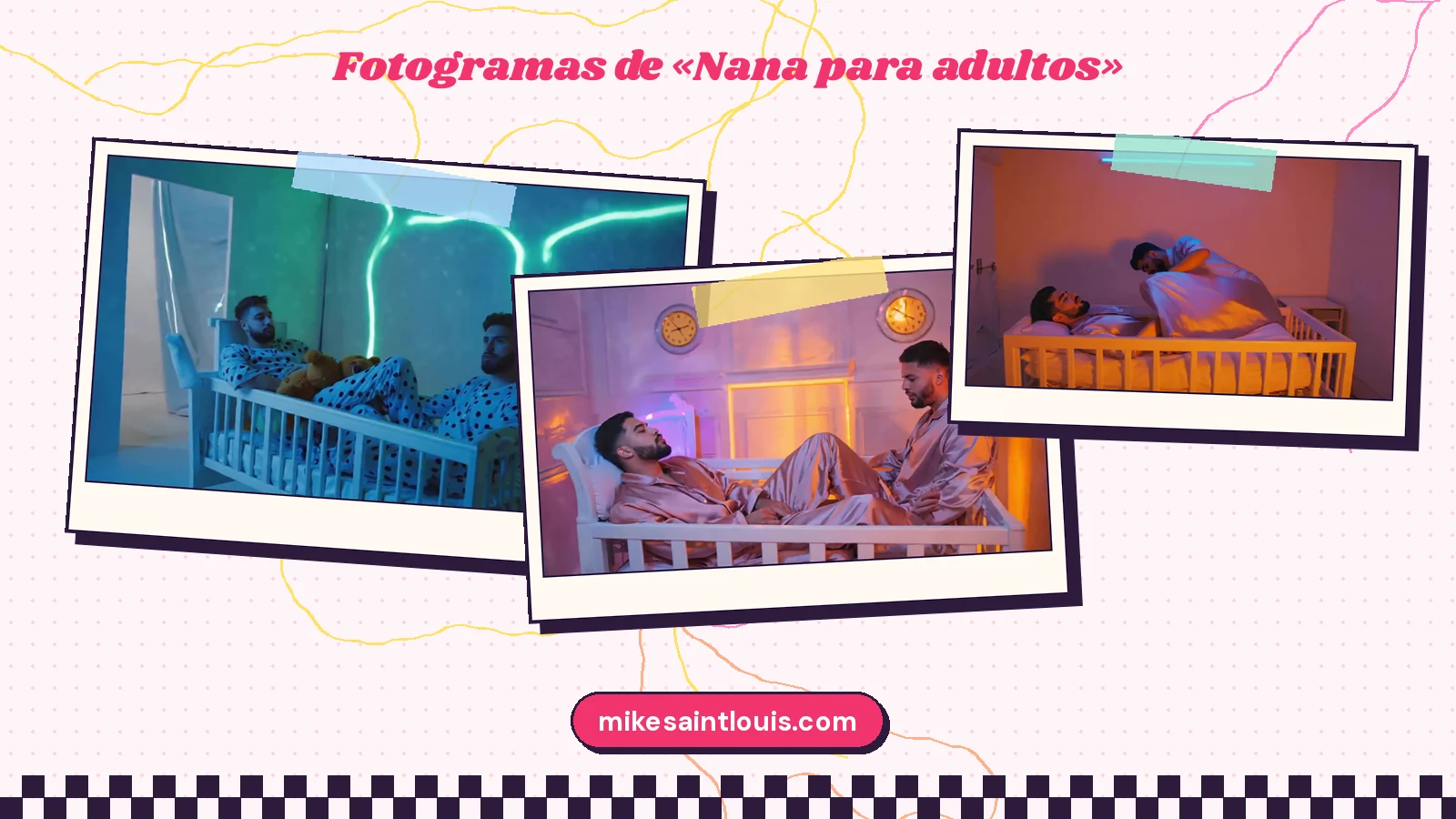 Fotogramas del videoclip oficial de «Nana para adultos», de Mike Sain't Louis
