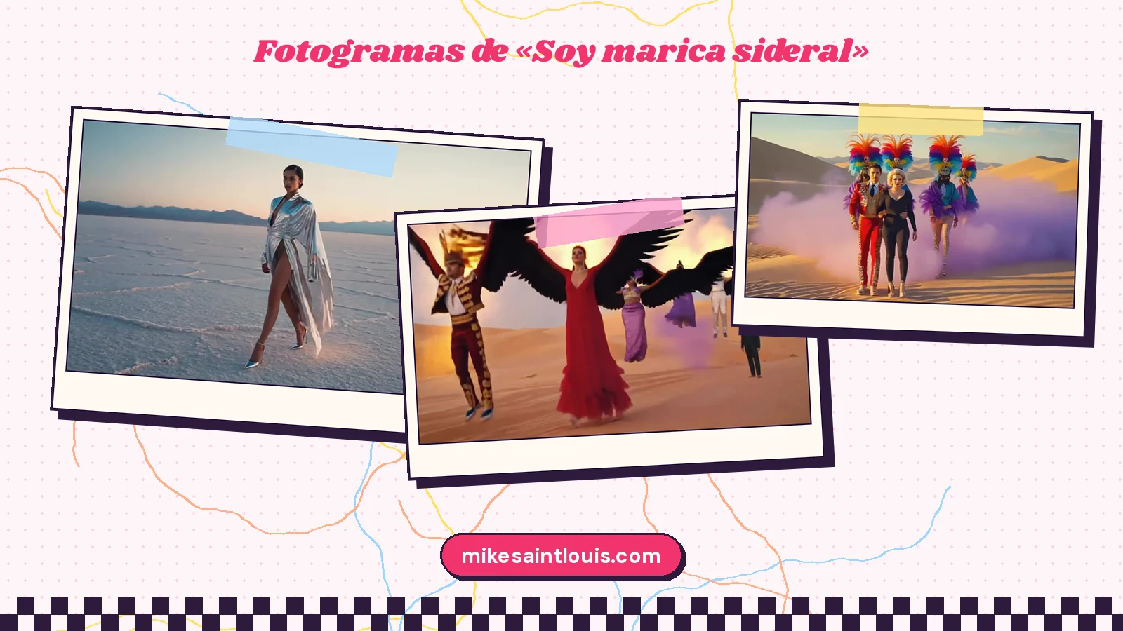 Fotogramas del videoclip oficial de «Soy marica sideral», de Mike Sain't Louis