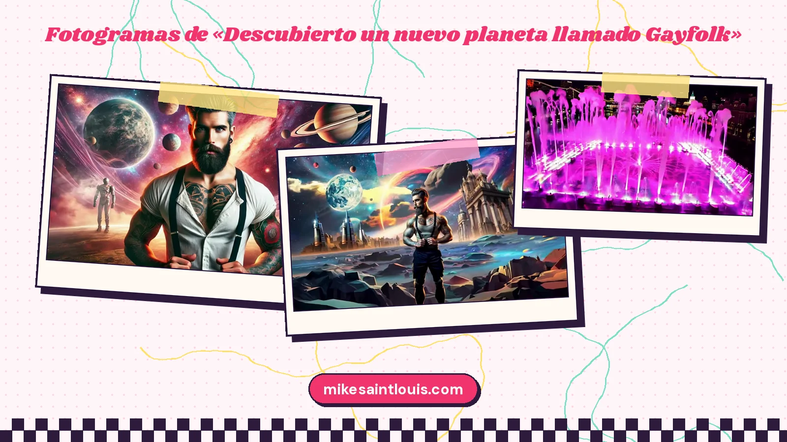 Fotogramas del videoclip oficial de «Descubierto un nuevo planeta llamado Gayfolk», de Mike Sain't Louis