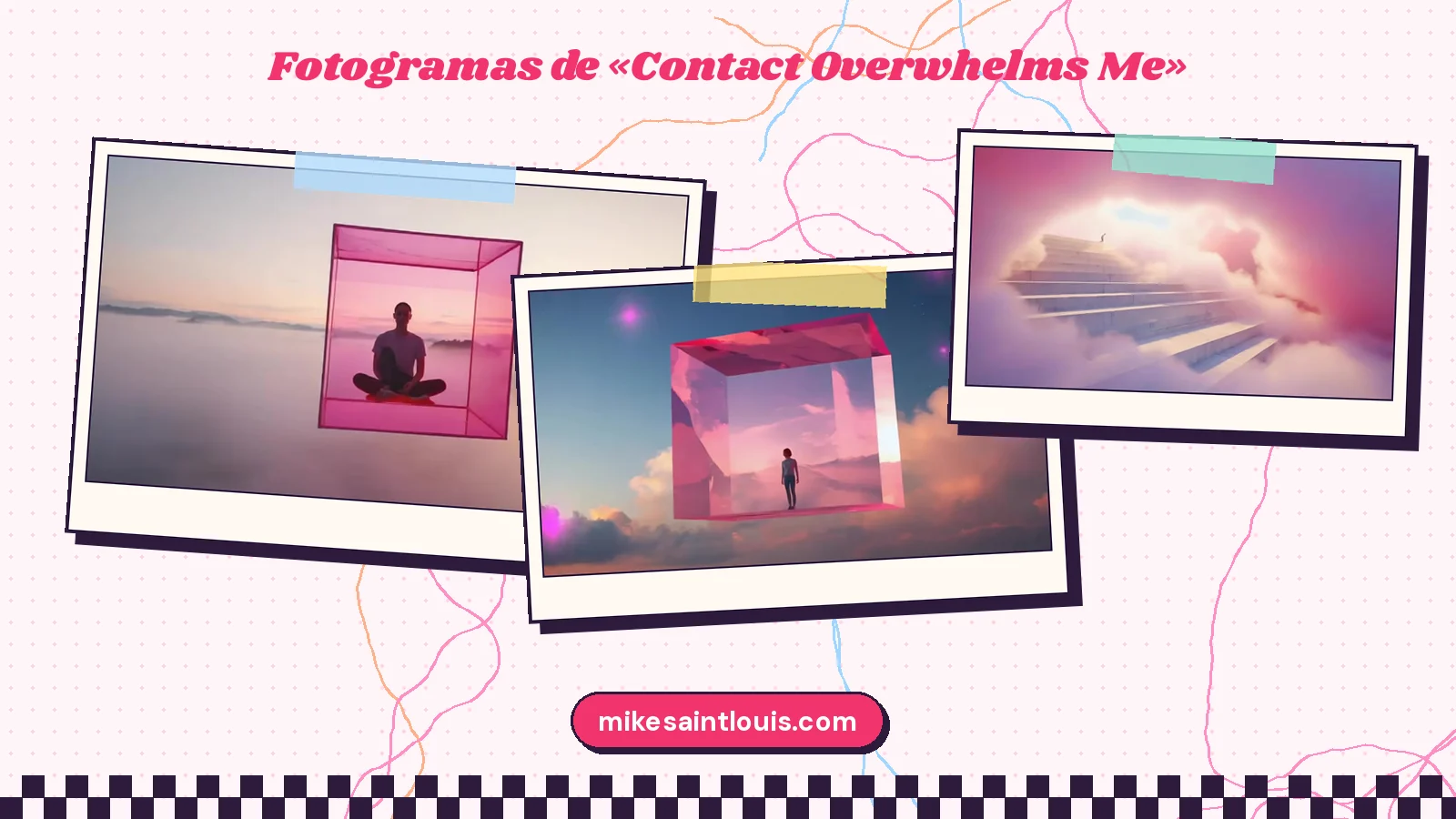 Stills from the official music video for «Contact Overwhelms Me» by Mike Sain't Louis