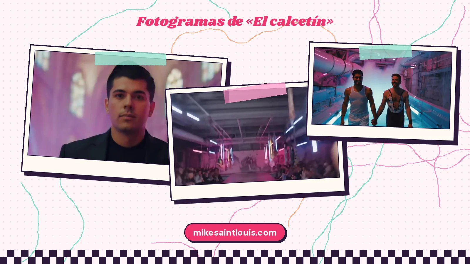 Fotogramas del videoclip oficial de «El calcetín», de Mike Sain't Louis