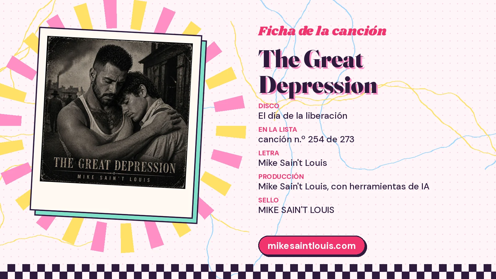 Datos de «The Great Depression»: canción 254 de 273 del catálogo, del disco «El día de la liberación», sello MIKE SAIN'T LOUIS