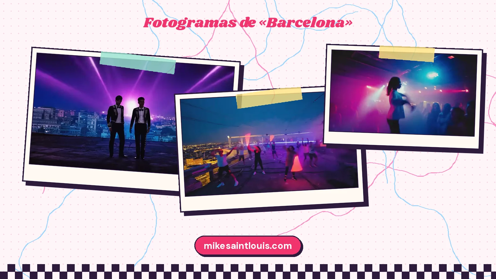Stills from the official music video for «Barcelona» by Mike Sain't Louis