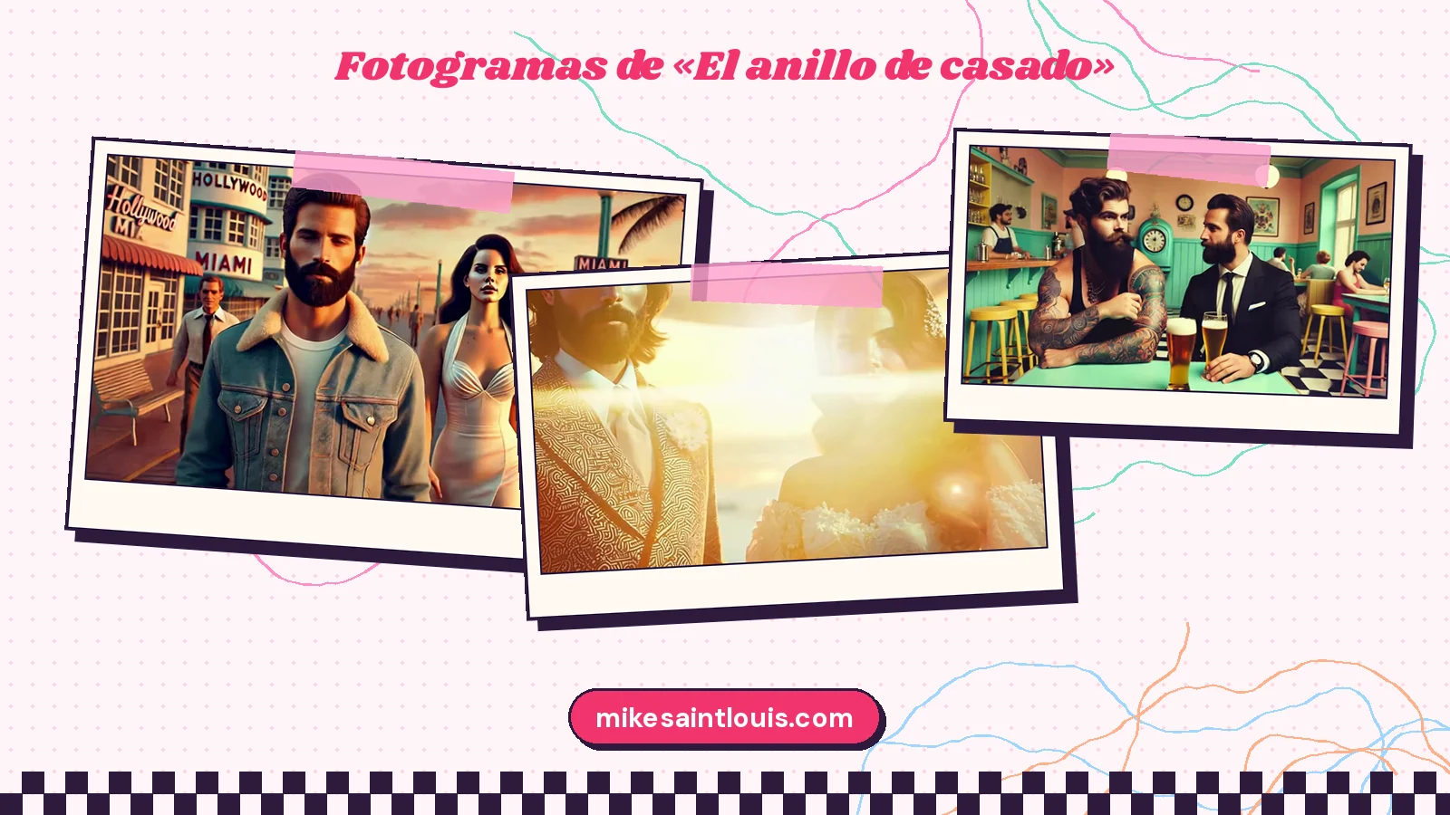 Stills from the official music video for «El anillo de casado» by Mike Sain't Louis