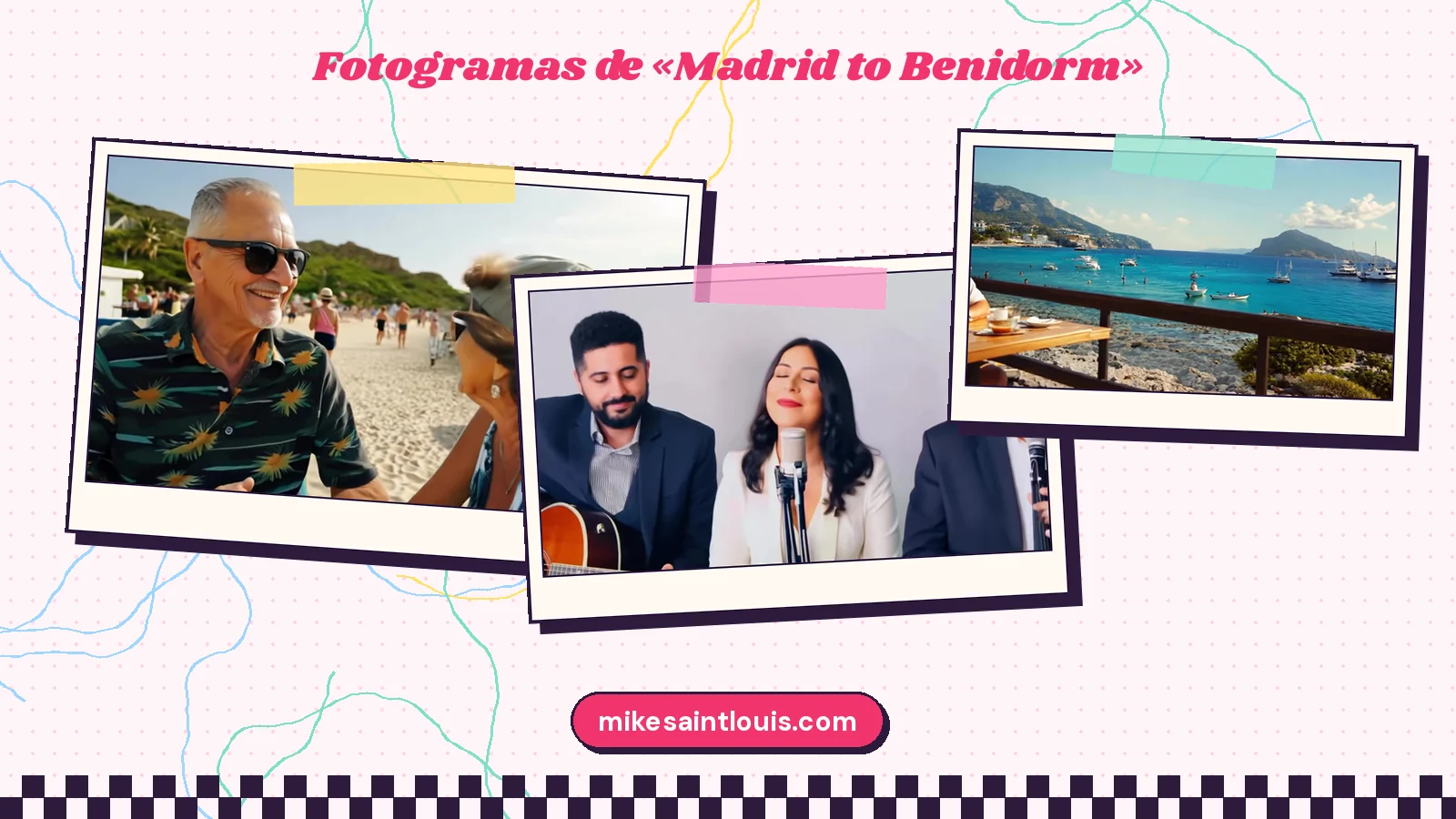 Fotogramas del videoclip oficial de «Madrid to Benidorm», de Mike Sain't Louis