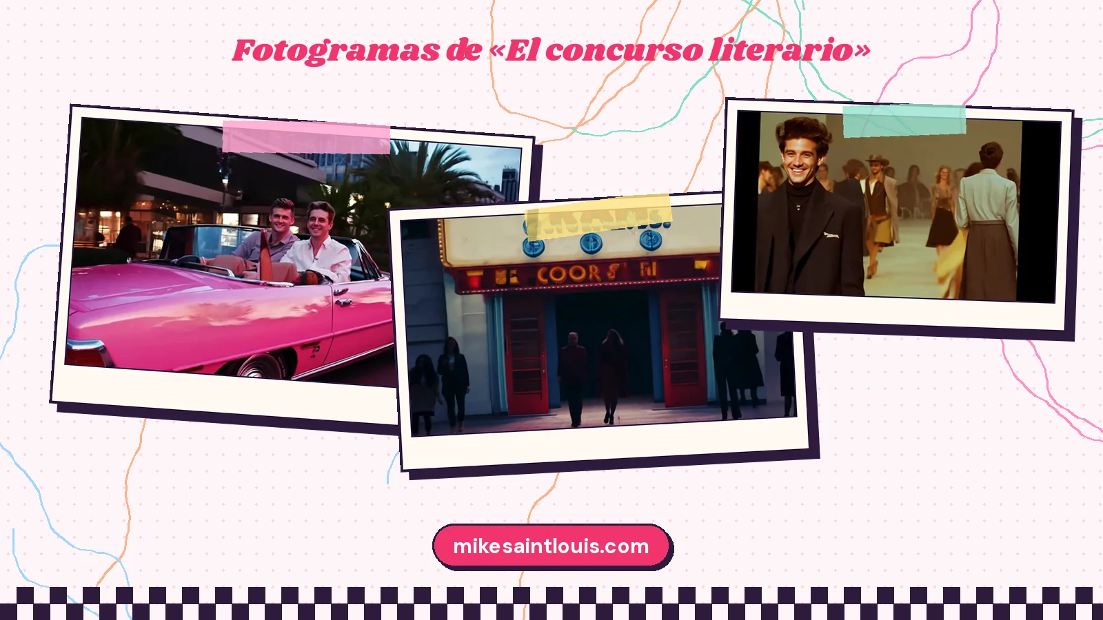 Fotogramas del videoclip oficial de «El concurso literario», de Mike Sain't Louis