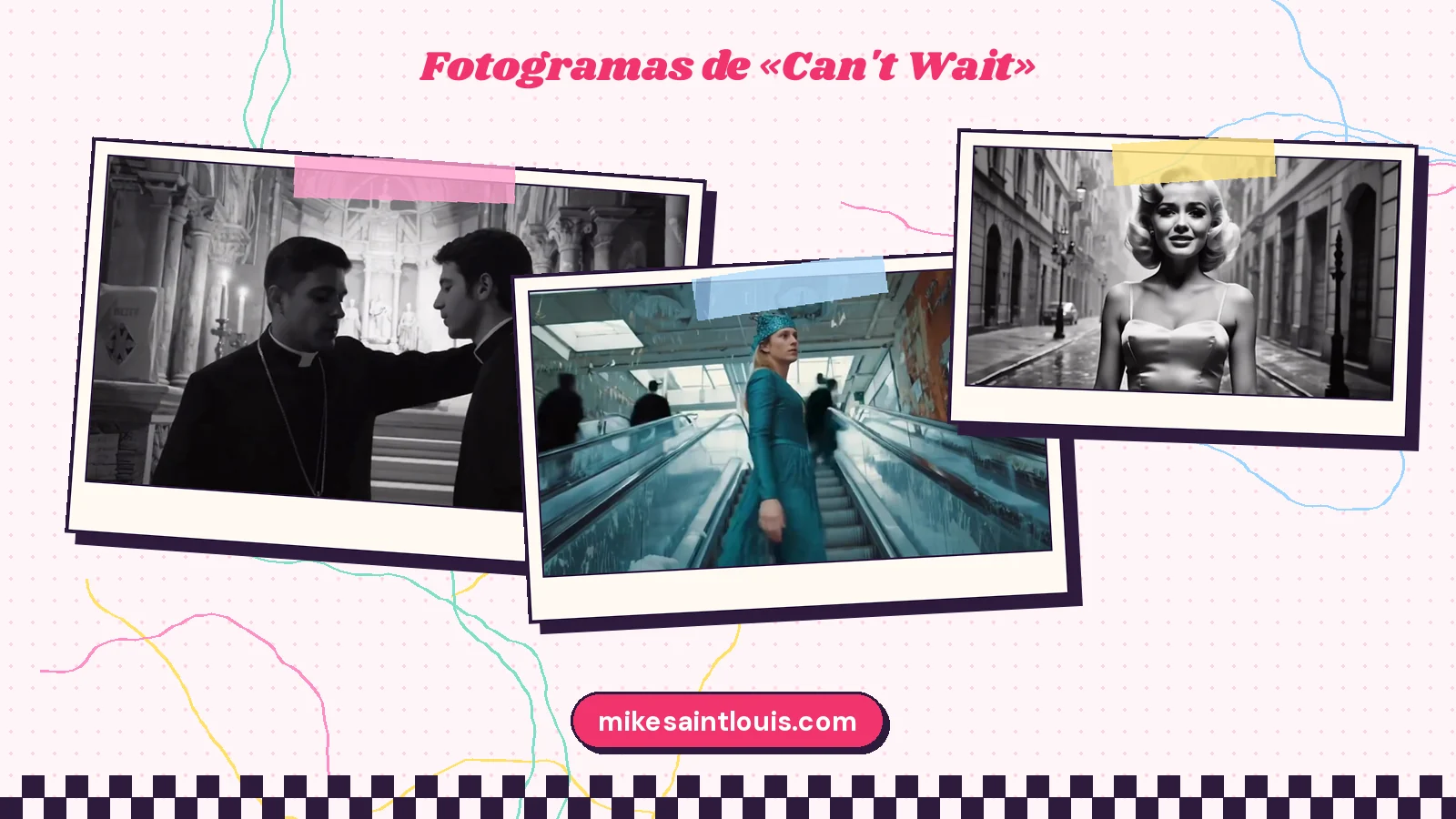 Stills from the official music video for «Can't Wait» by Mike Sain't Louis