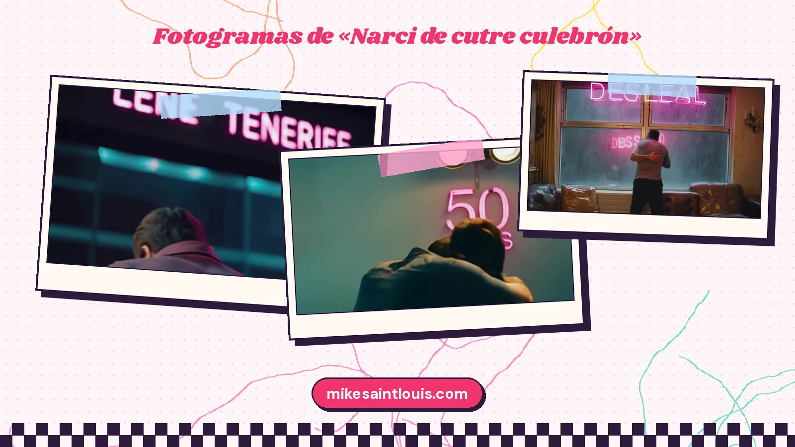 Fotogramas del videoclip oficial de «Narci de cutre culebrón», de Mike Sain't Louis