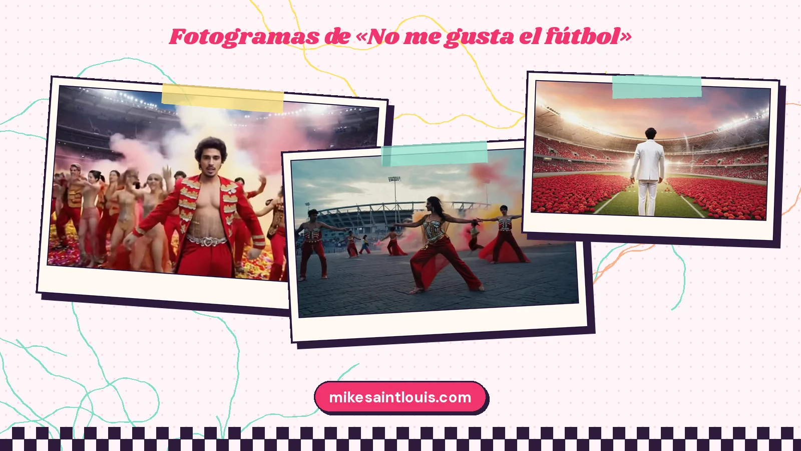 Fotogramas del videoclip oficial de «No me gusta el fútbol», de Mike Sain't Louis