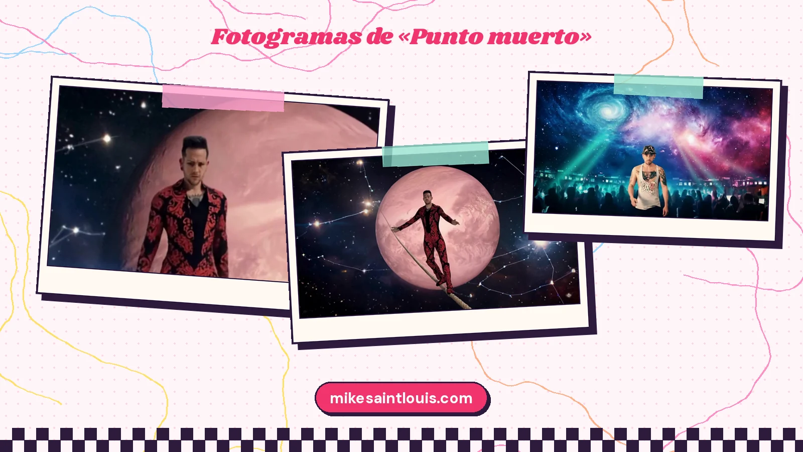 Stills from the official music video for «Punto muerto» by Mike Sain't Louis