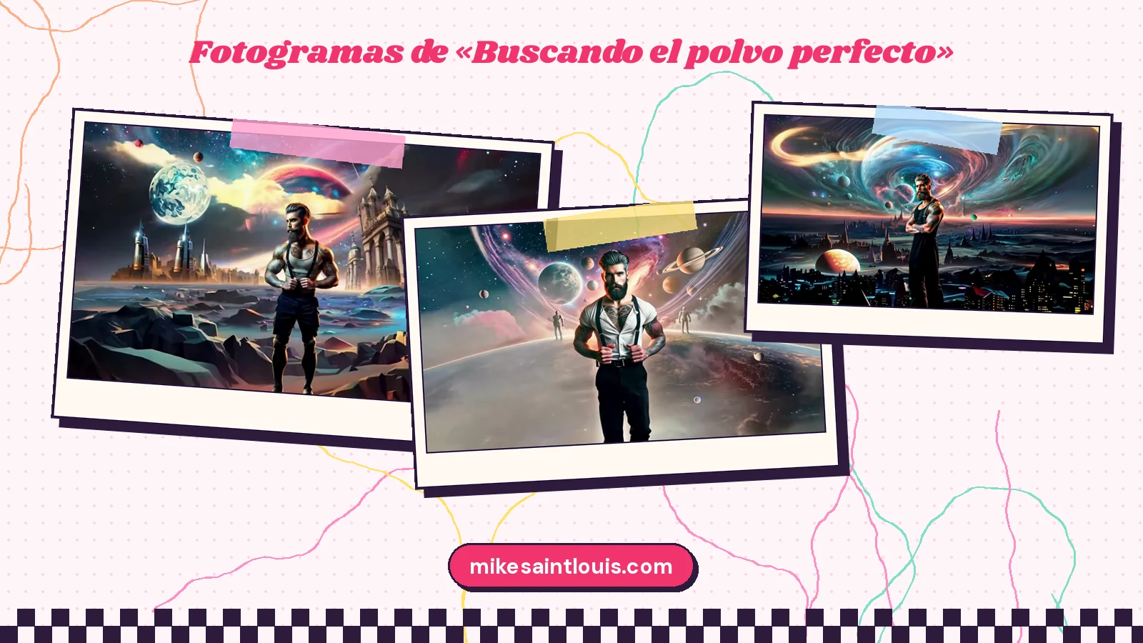 Stills from the official music video for «Buscando el polvo perfecto» by Mike Sain't Louis
