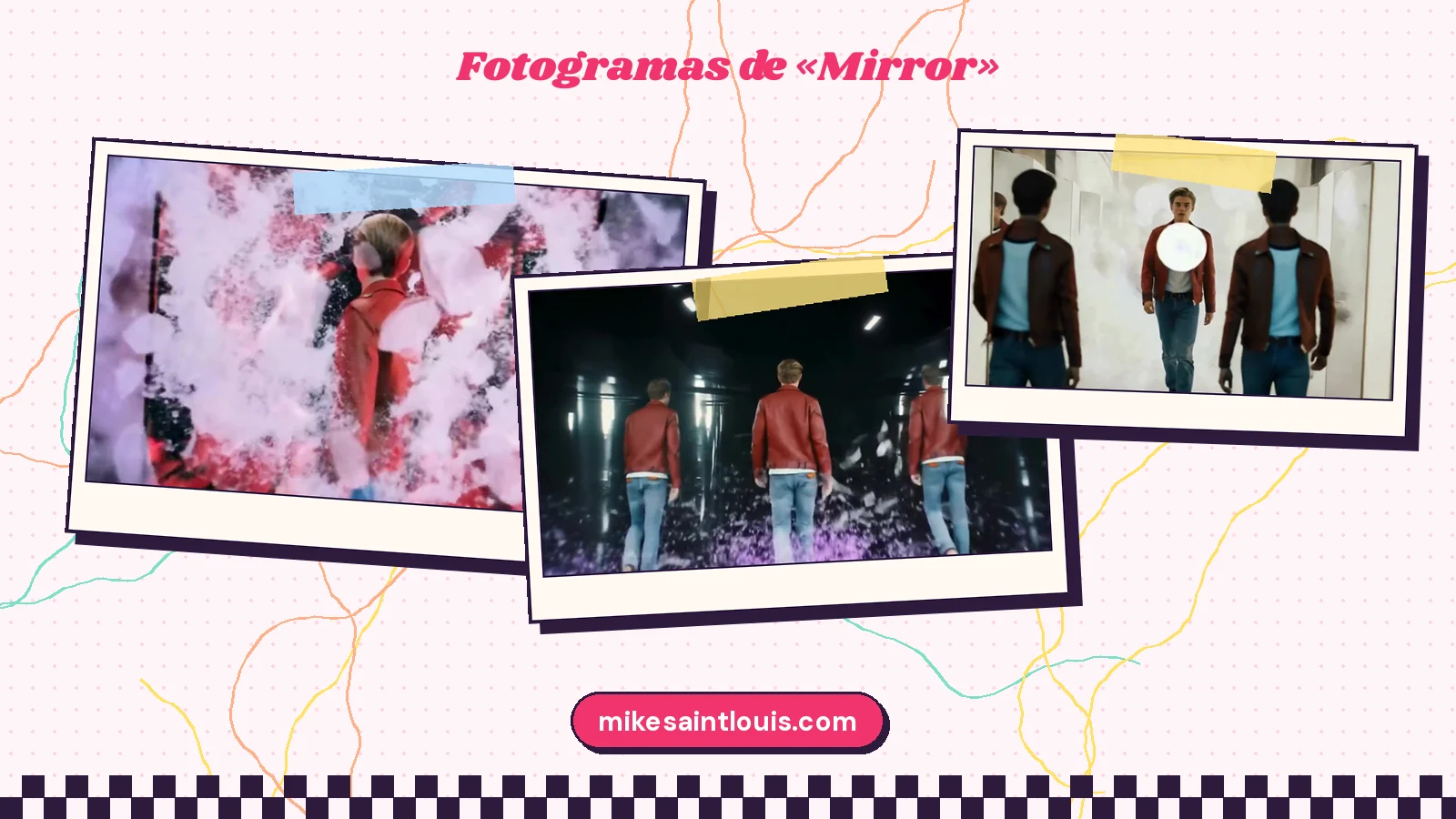 Stills from the official music video for «Mirror» by Mike Sain't Louis