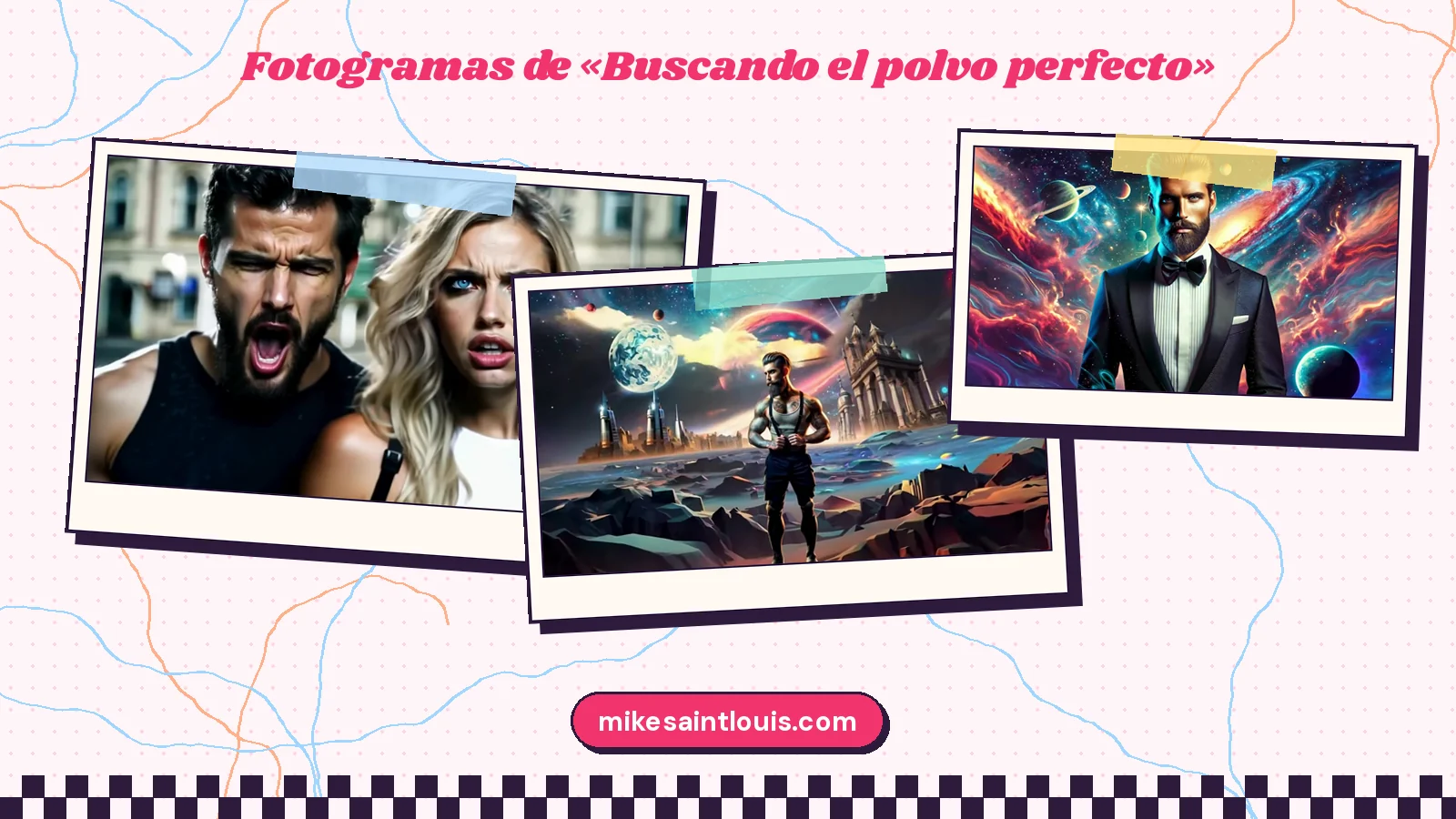 Stills from the official music video for «Buscando el polvo perfecto» by Mike Sain't Louis