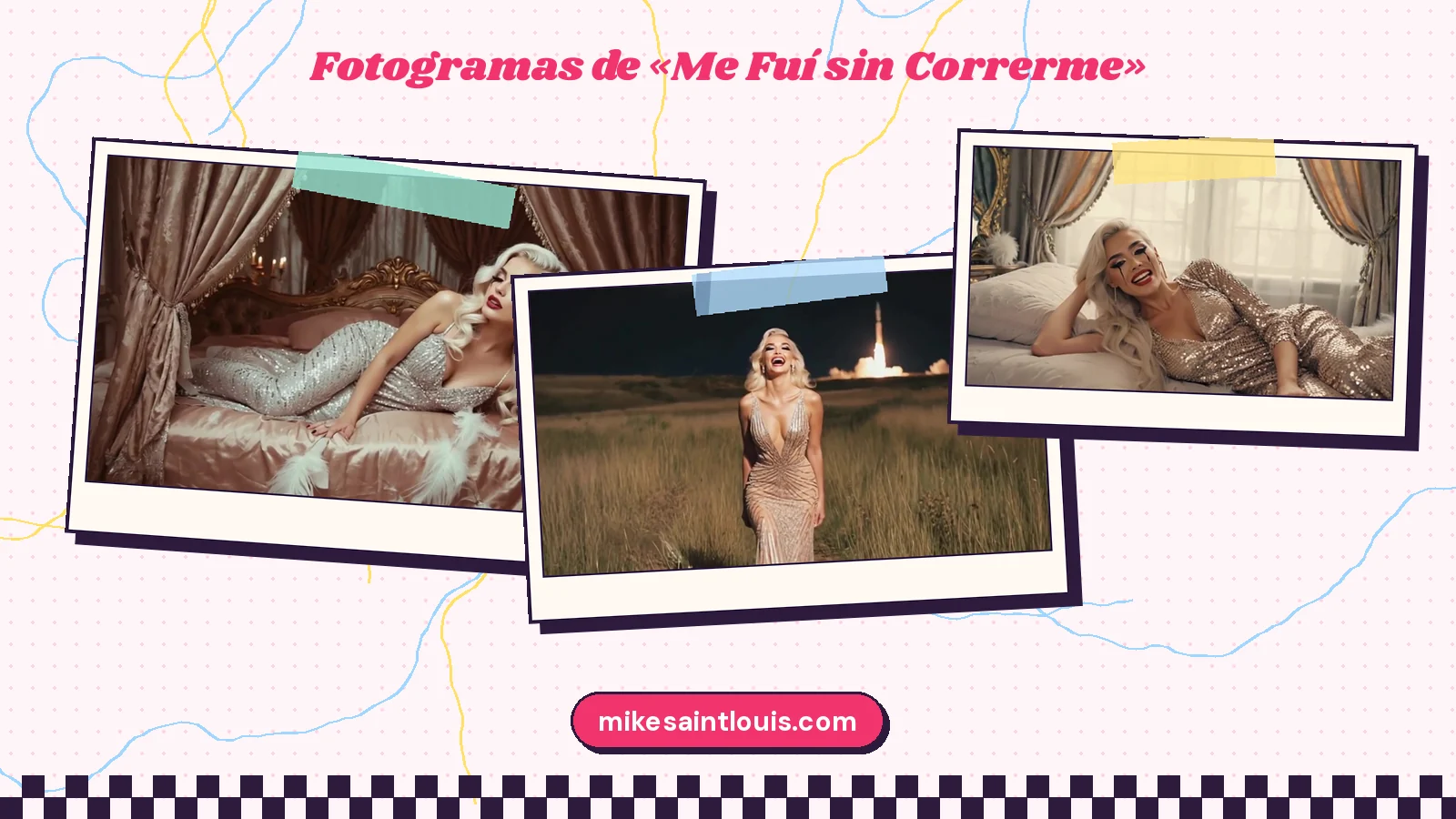 Fotogramas del videoclip oficial de «Me Fuí sin Correrme», de Mike Sain't Louis