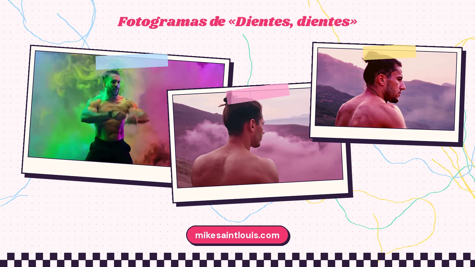 Fotogramas del videoclip oficial de «Dientes, dientes», de Mike Sain't Louis
