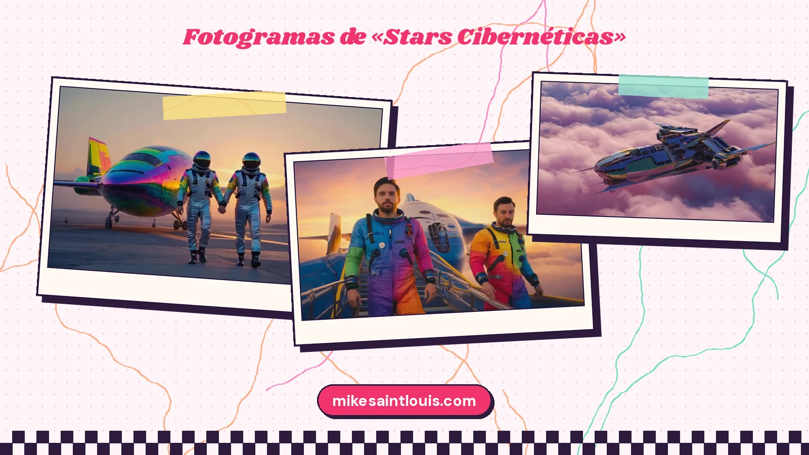 Fotogramas del videoclip oficial de «Stars Cibernéticas», de Mike Sain't Louis