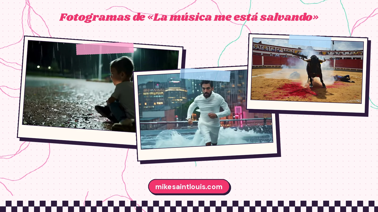 Fotogramas del videoclip oficial de «La música me está salvando», de Mike Sain't Louis