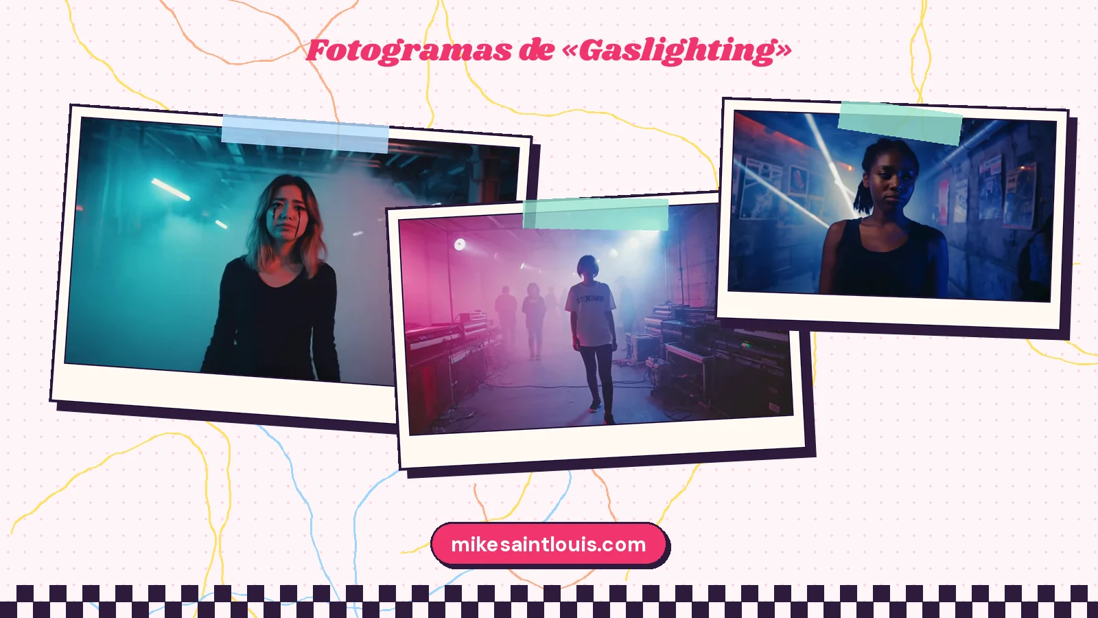 Stills from the official music video for «Gaslighting» by Mike Sain't Louis