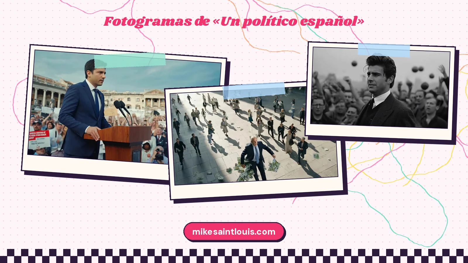 Fotogramas del videoclip oficial de «Un político español», de Mike Sain't Louis