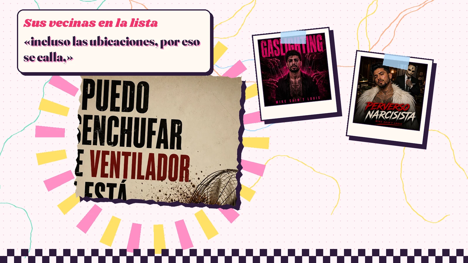 Collage con un detalle de la carátula de «No puedo desenchufar este ventilador que está esparciendo mierda» y las carátulas de «Gaslighting», «Perverso narcisista»