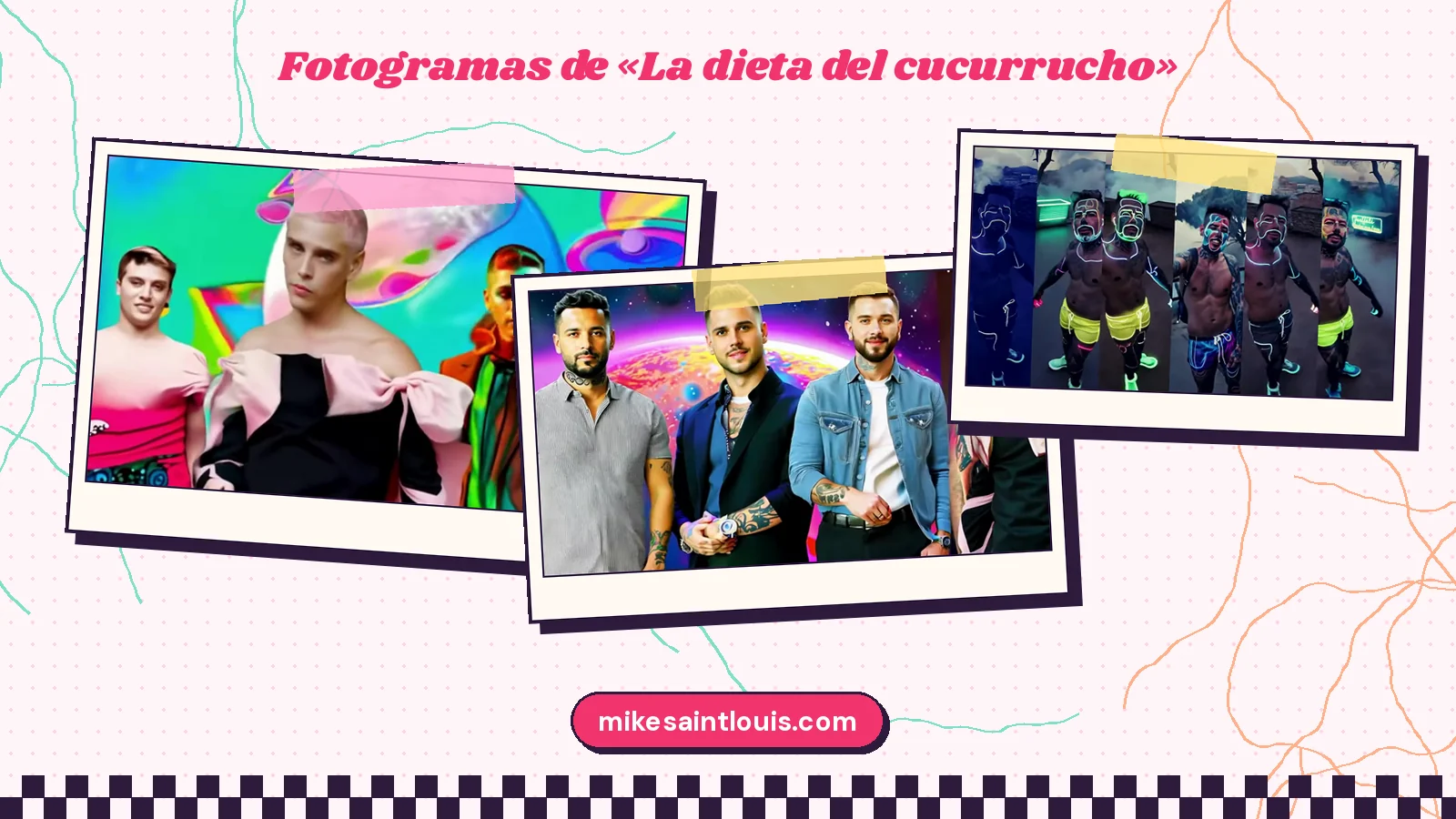 Fotogramas del videoclip oficial de «La dieta del cucurrucho», de Mike Sain't Louis