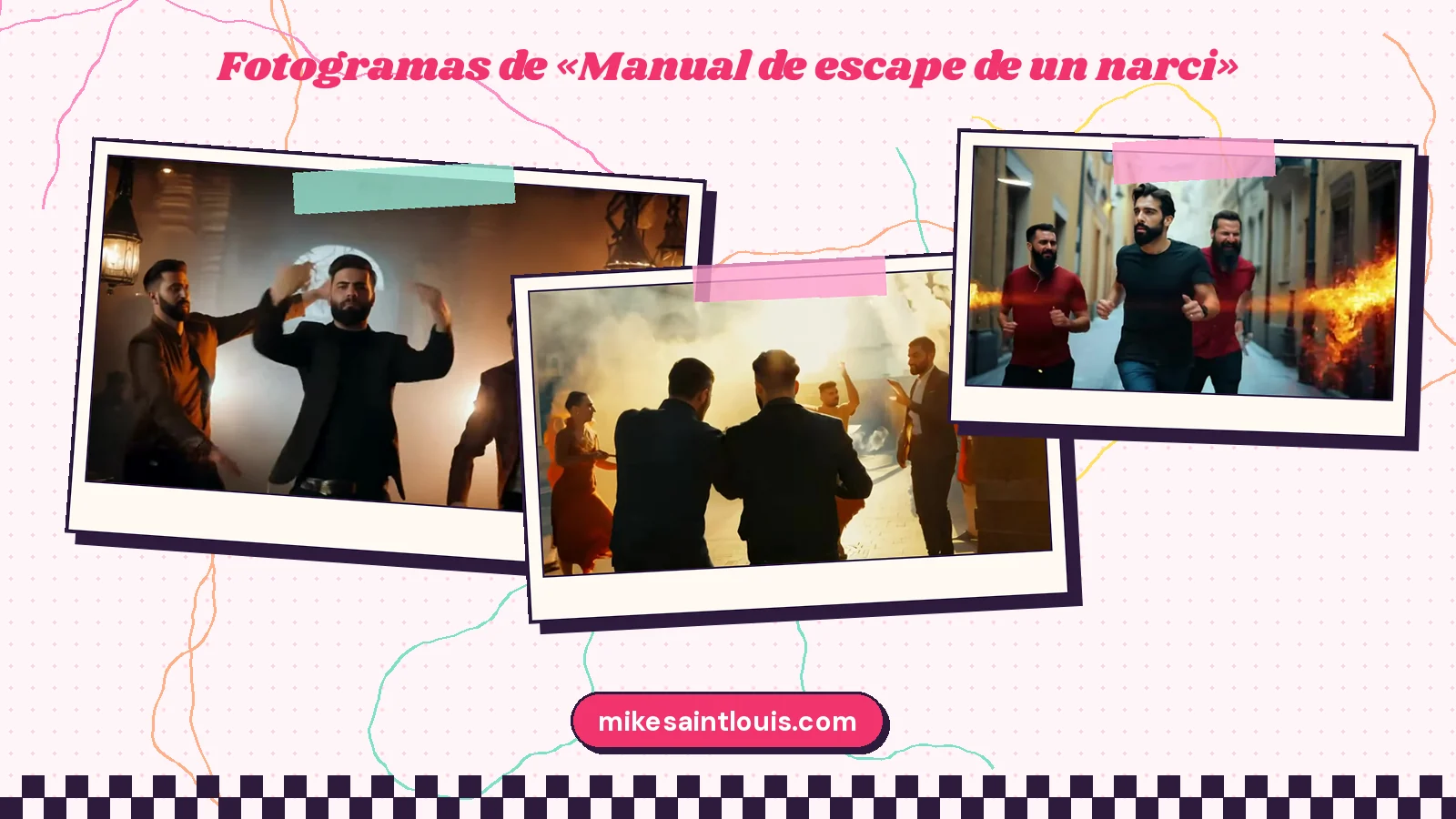 Fotogramas del videoclip oficial de «Manual de escape de un narci», de Mike Sain't Louis