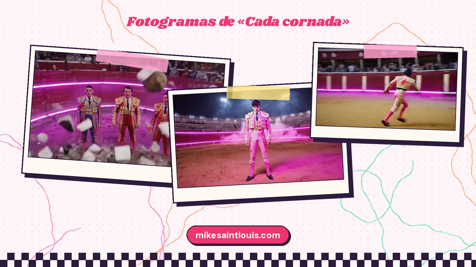 Fotogramas del videoclip oficial de «Cada cornada», de Mike Sain't Louis