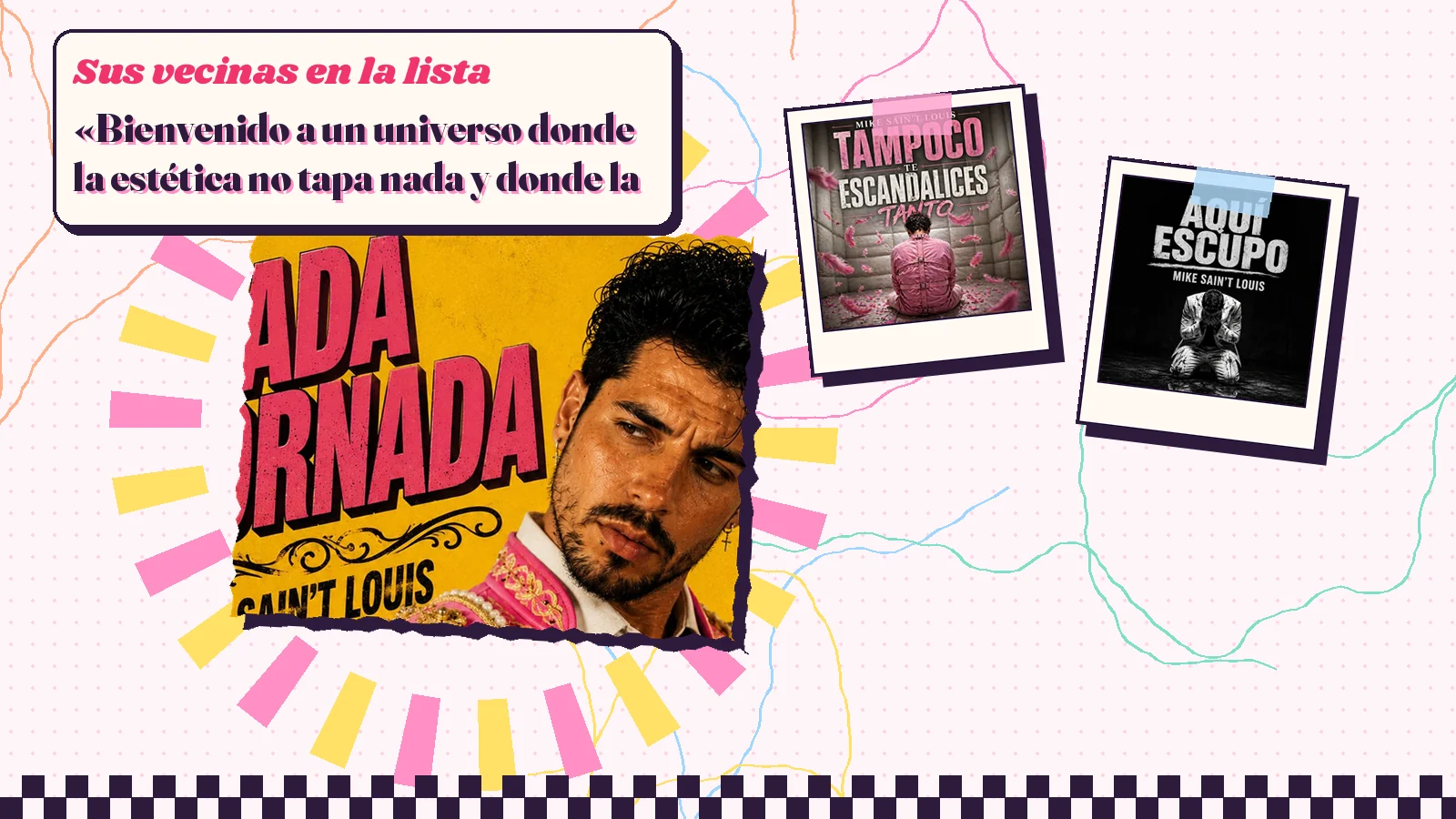 Collage con un detalle de la carátula de «Cada cornada» y las carátulas de «Tampoco te escandalices tanto», «Aquí Escupo»