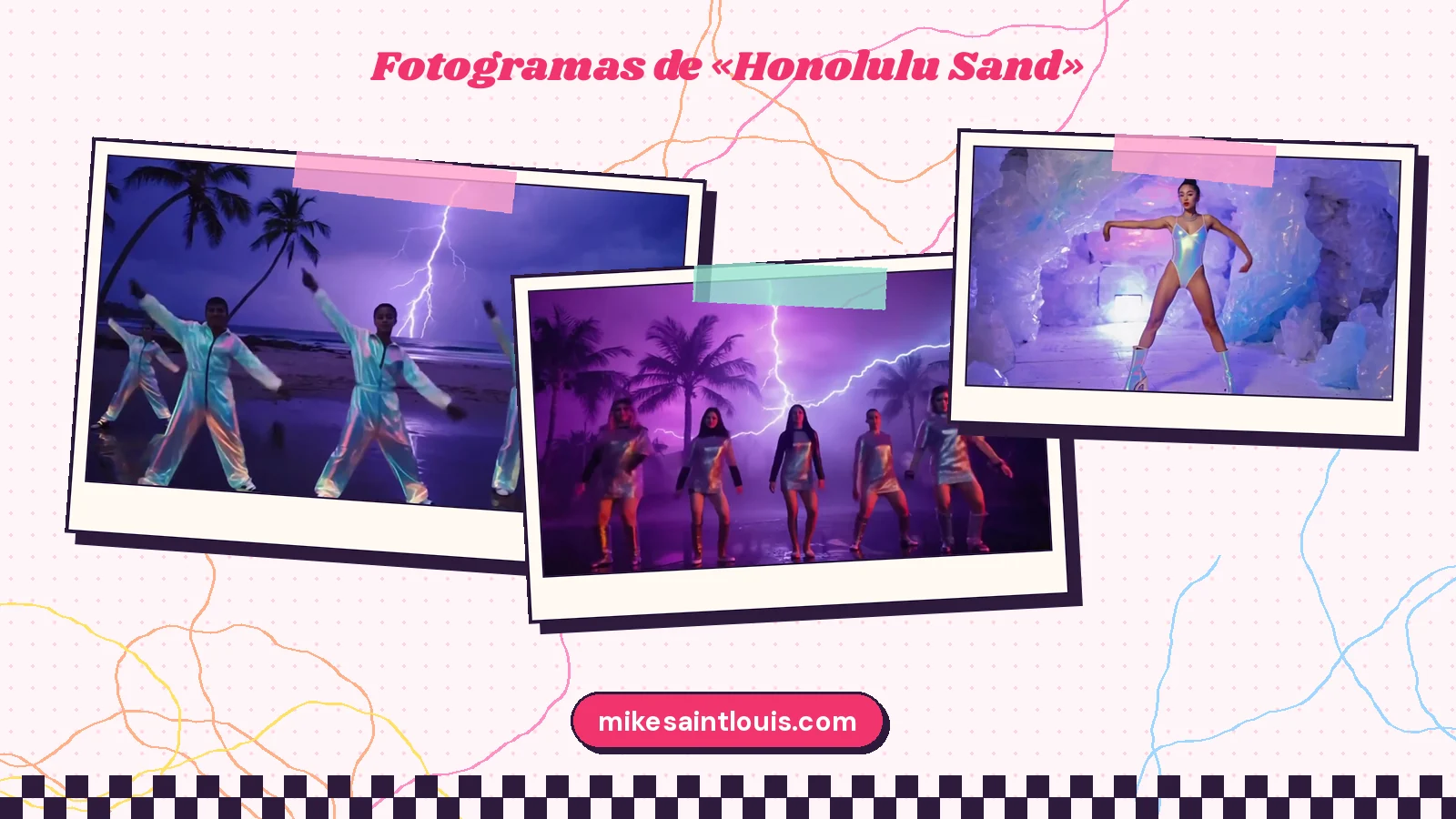 Fotogramas del videoclip oficial de «Honolulu Sand», de Mike Sain't Louis