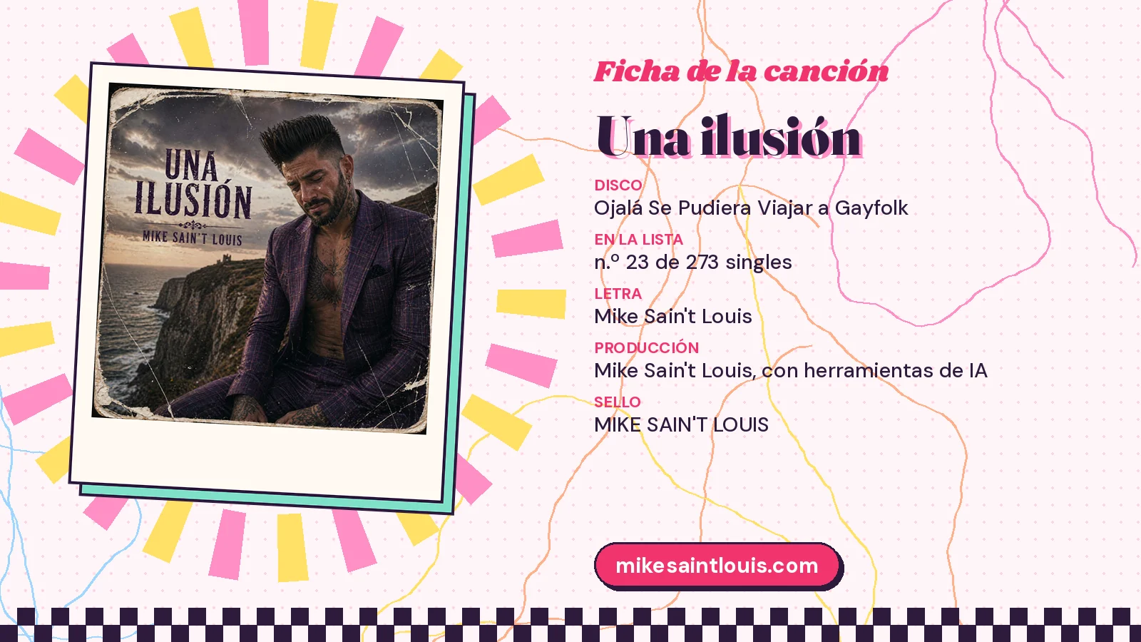 Song card for «Una ilusión» with its cover art: from the album «Ojalá Se Pudiera Viajar a Gayfolk», lyrics and production by Mike Sain't Louis