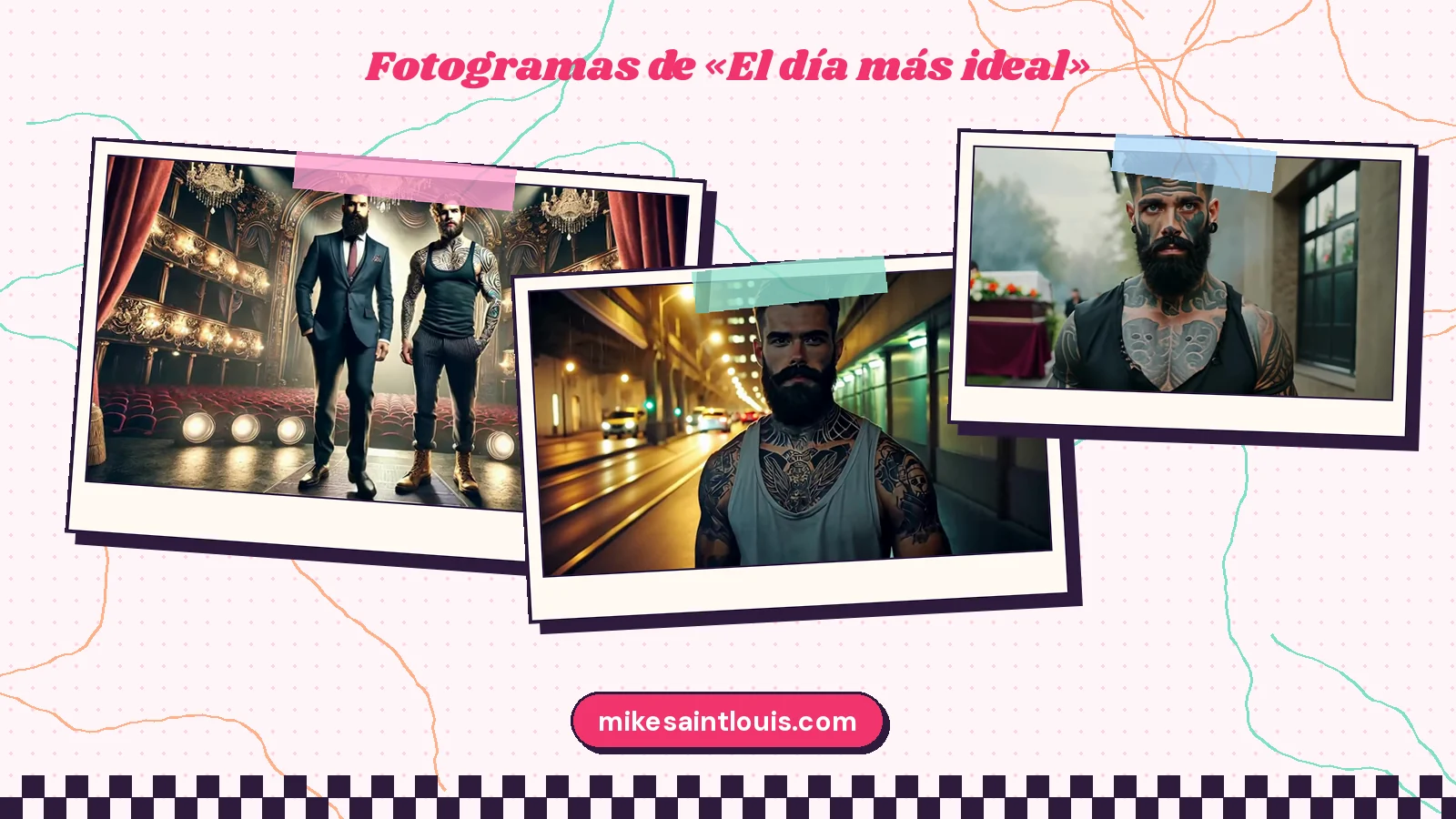 Stills from the official music video for «El día más ideal» by Mike Sain't Louis