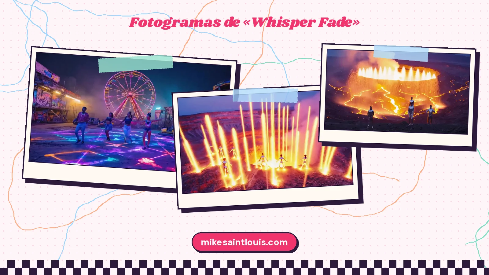 Fotogramas del videoclip oficial de «Whisper Fade», de Mike Sain't Louis