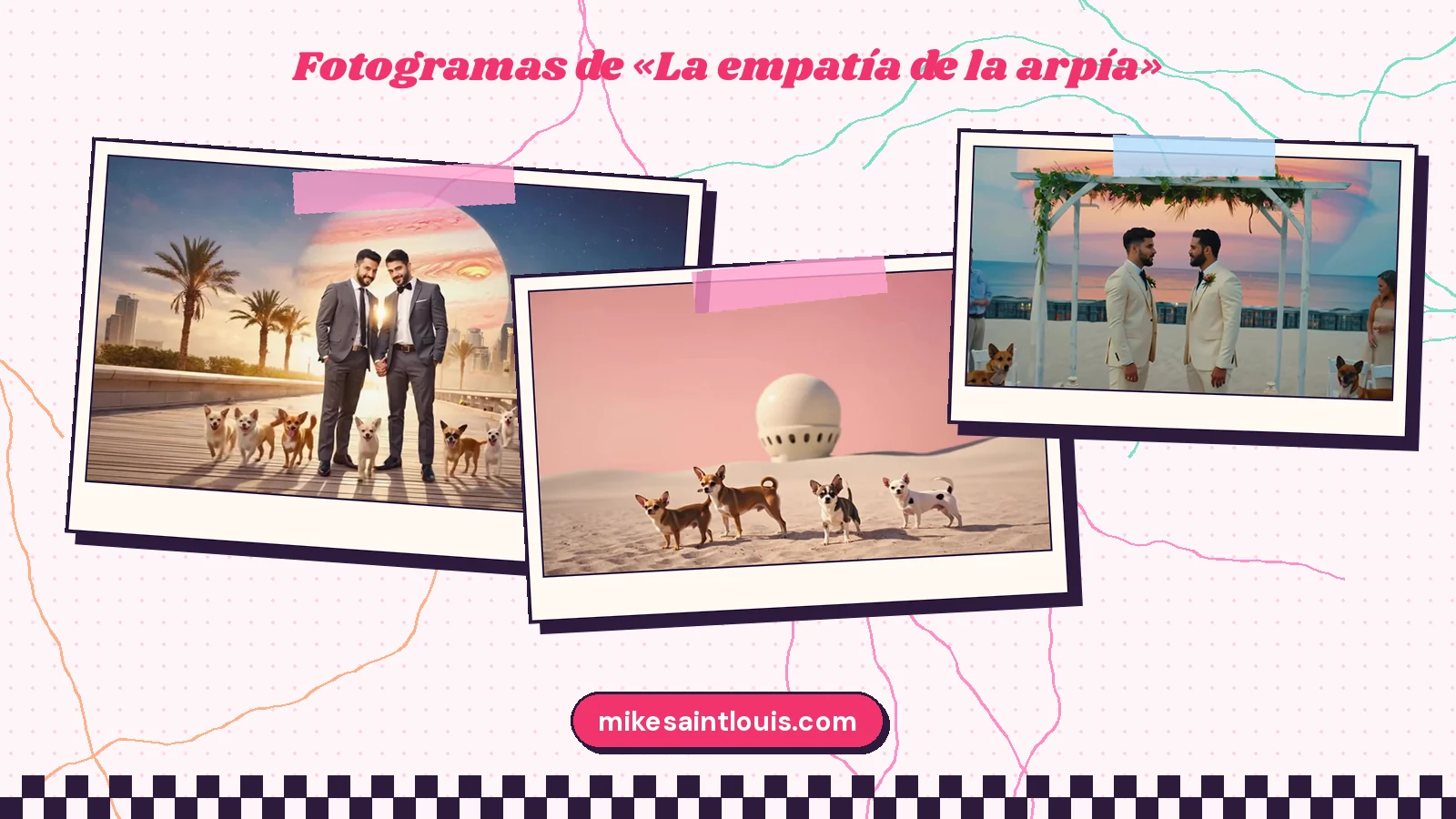 Stills from the official music video for «La empatía de la arpía» by Mike Sain't Louis